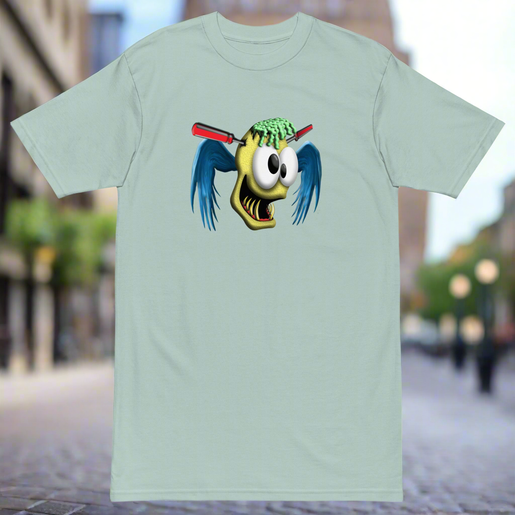 Lucid Flux flying skull premium heavyweight tee