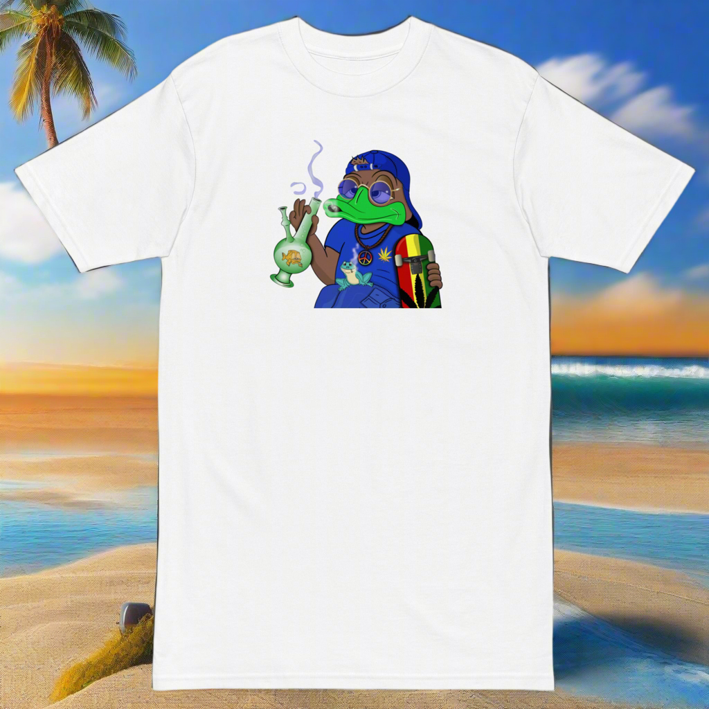 Lucid Flux skate/stoner duck premium heavyweight tee