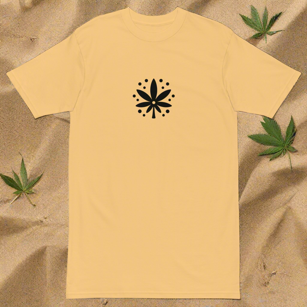 Lucid Flux logo pot leaf premium heavyweight tee