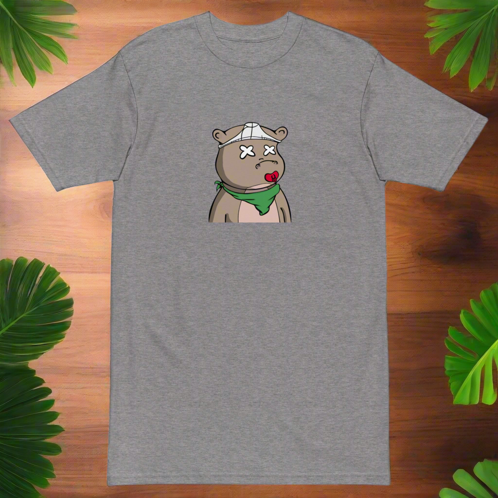 Lucid Flux pacifier hippo premium heavyweight tee