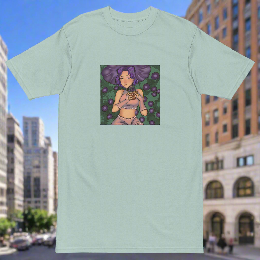 Lucid Flux flower girl premium heavyweight tee