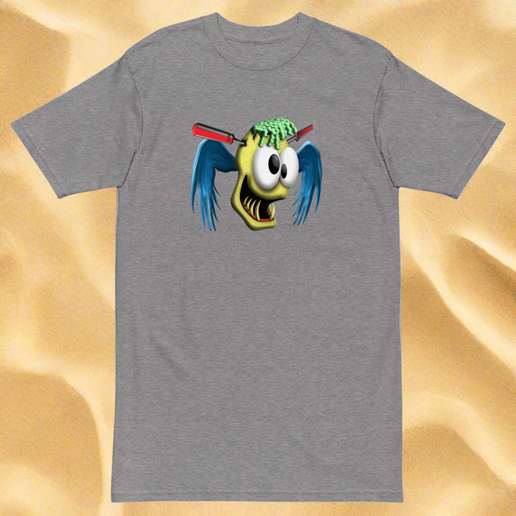 Lucid Flux flying skull premium heavyweight tee