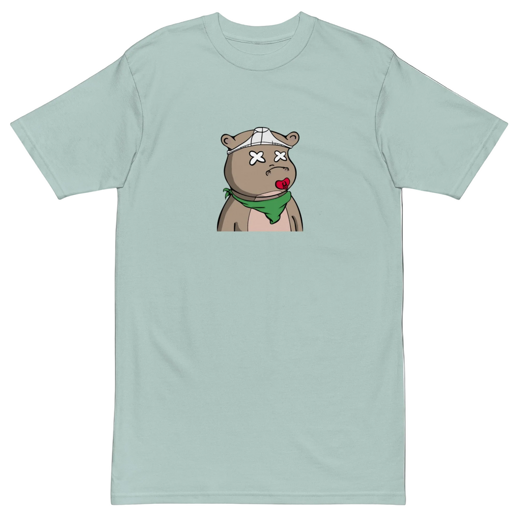 Lucid Flux pacifier hippo premium heavyweight tee