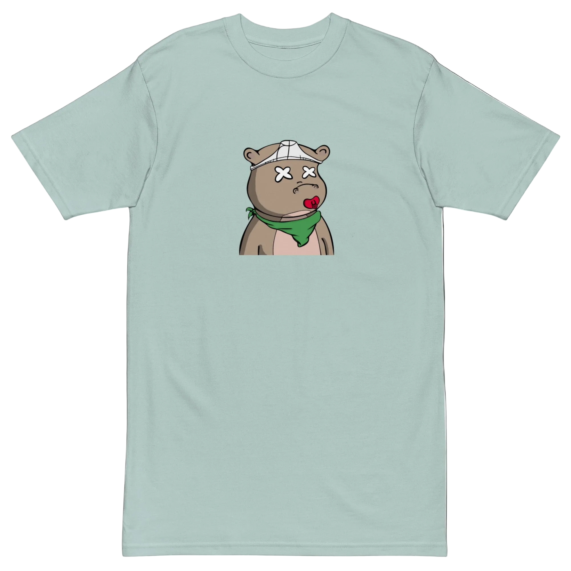 Lucid Flux pacifier hippo premium heavyweight tee