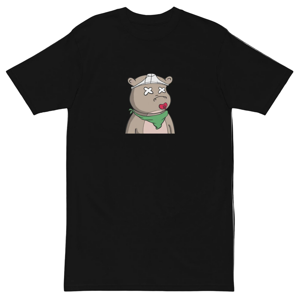 Lucid Flux pacifier hippo premium heavyweight tee