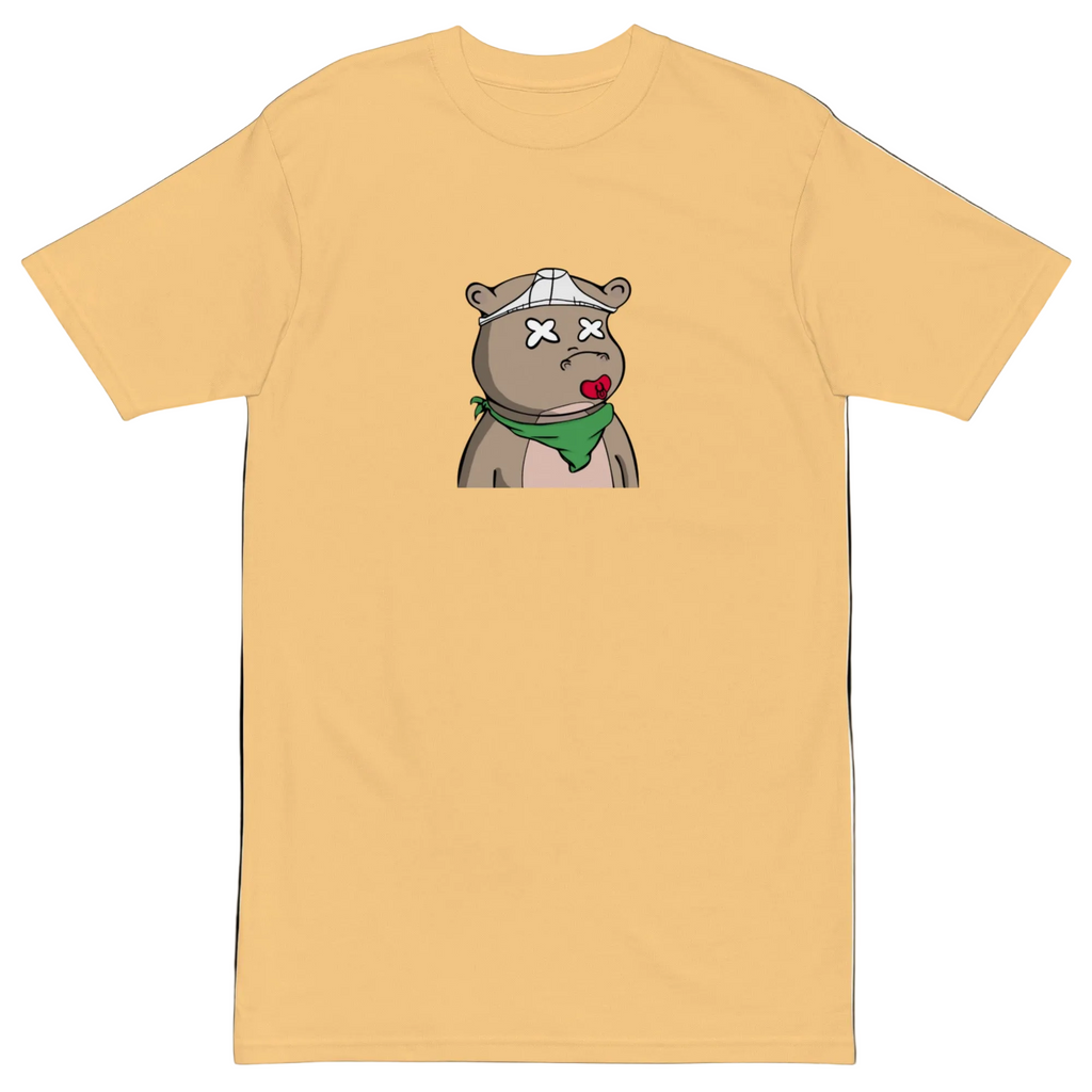 Lucid Flux pacifier hippo premium heavyweight tee